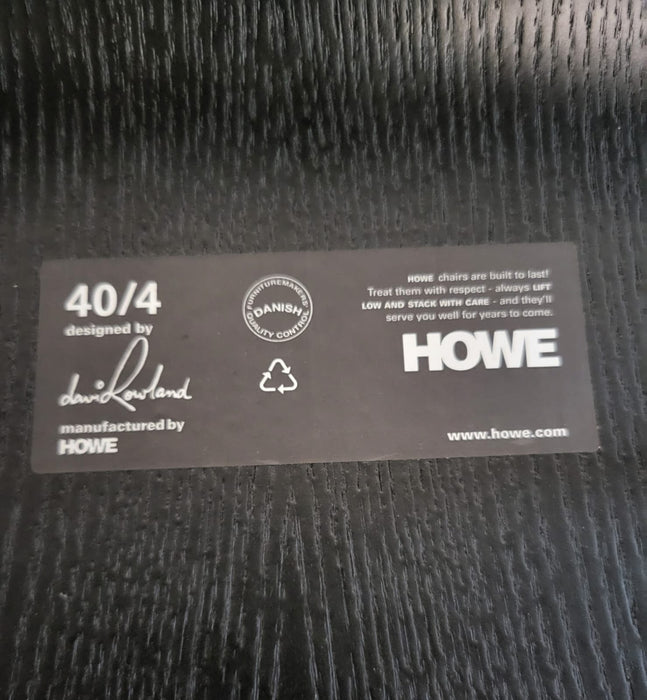 Stapelbare stoel Howe 40/4, Zwart, B x D x H 49 x 53 x 77 cm
