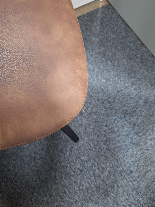 Nowystyl vergaderstoel, bruin leder