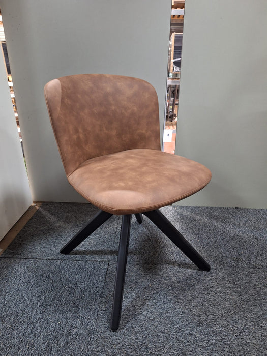 Nowystyl vergaderstoel, bruin leder