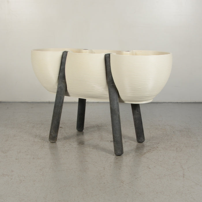 Plantenbak Dirk van der Kooij, wit / grijs