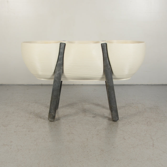 Plantenbak Dirk van der Kooij, wit / grijs