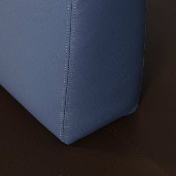 Ontvangstbank Kusch+CoTerminal, blauw/bruin leder, 300x126cm