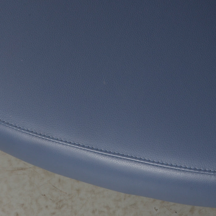 Ontvangstbank Kusch+Co V-Travel, bruinblauw leder, 144 cm ø