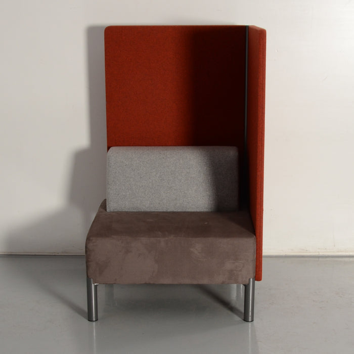 Vepa Moi zitbank, rood / antraciet, 140 x 84 x 84 cm, rechts