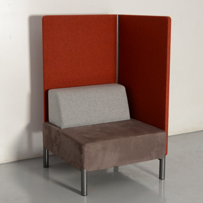 Vepa Moi zitbank, rood / antraciet, 140 x 84 x 84 cm, rechts