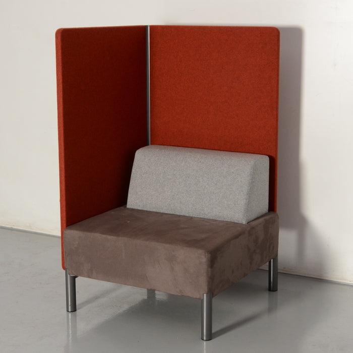 Vepa Moi zitbank, rood / antraciet, 140 x 84 x 84 cm, links