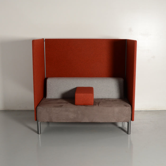 Vepa Moi zitbank, rood / antraciet, 140 x 84 x 84 cm, 2-zits