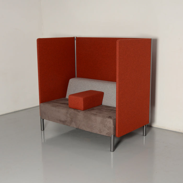 Vepa Moi zitbank, rood / antraciet, 140 x 84 x 84 cm, 2-zits