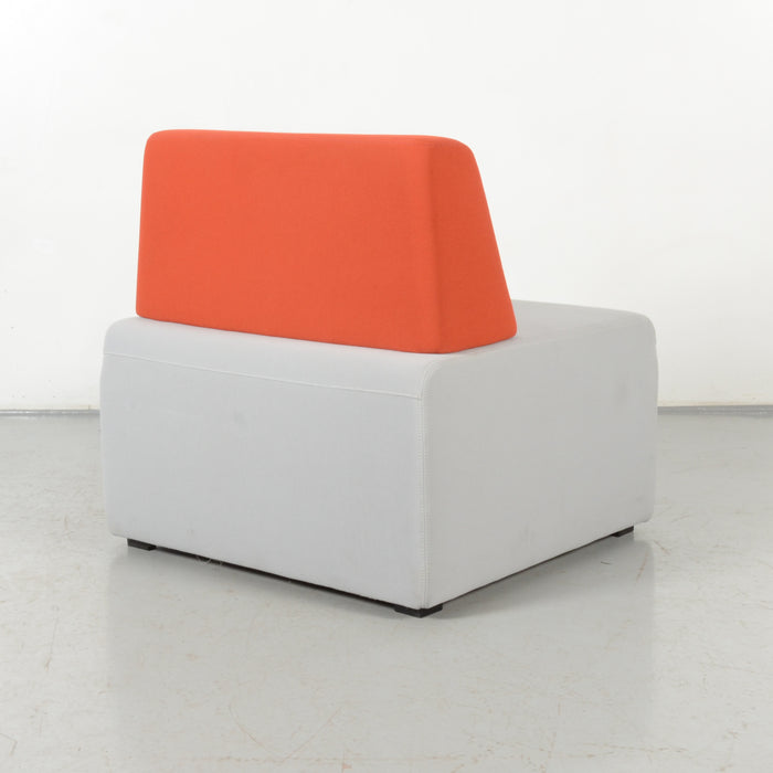 Steelcase cube ontvangstbank, oranje / lichtgrijs, 80 x 76cm