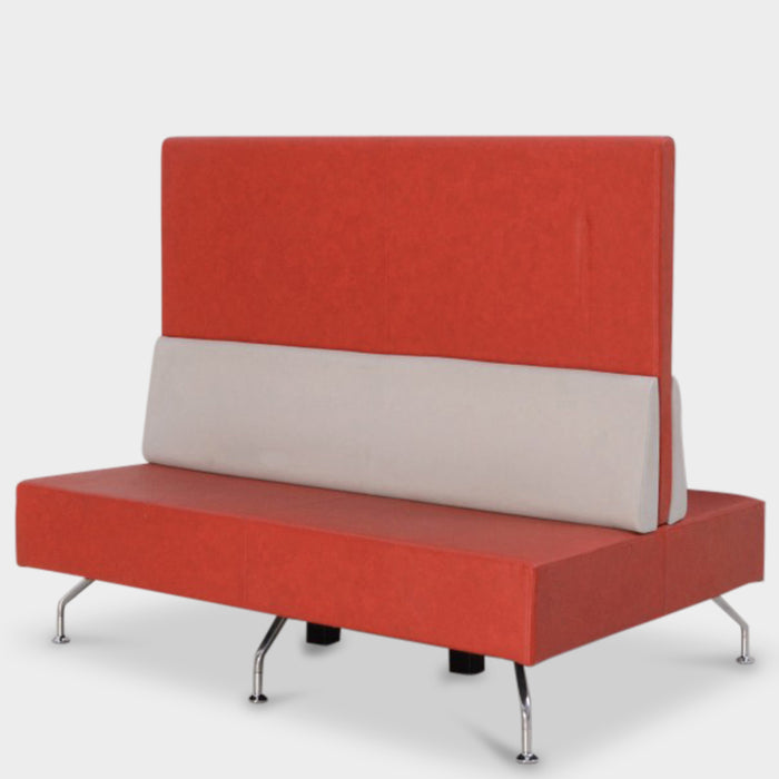 Ontvangstbank Orangebox, rood/wit, 160 x 139 cm