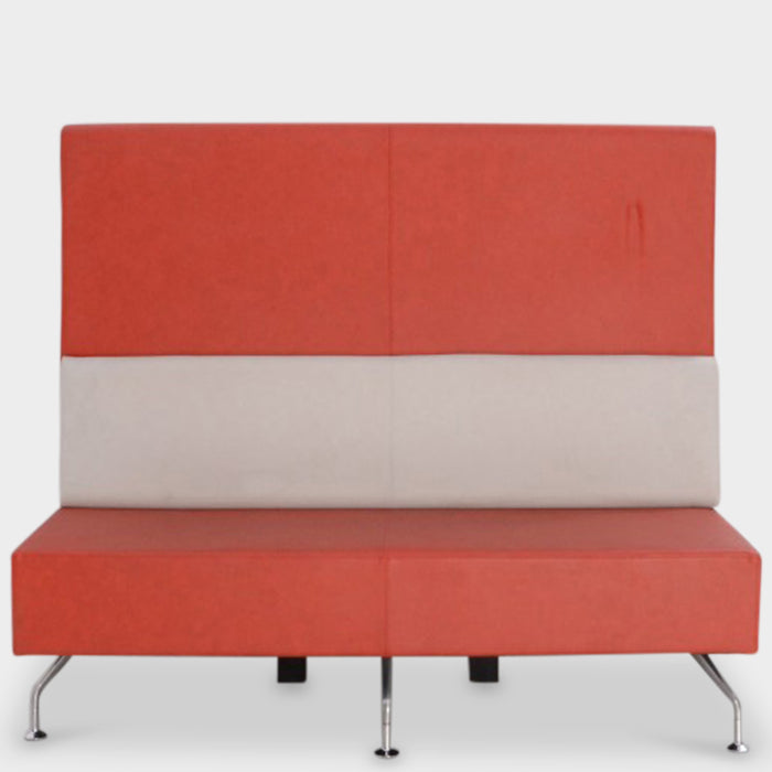 Ontvangstbank Orangebox, rood/wit, 160 x 139 cm
