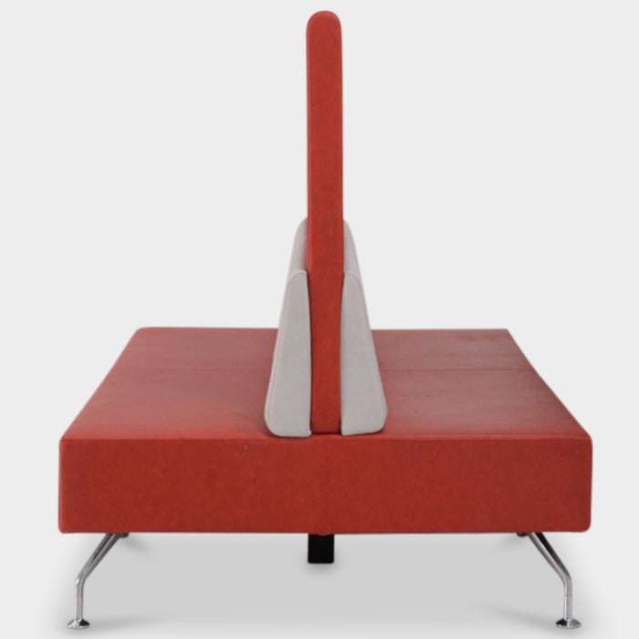 Ontvangstbank Orangebox, rood/wit, 160 x 139 cm
