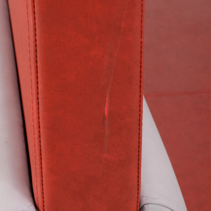 Ontvangstbank Orangebox, rood/wit, 160 x 139 cm