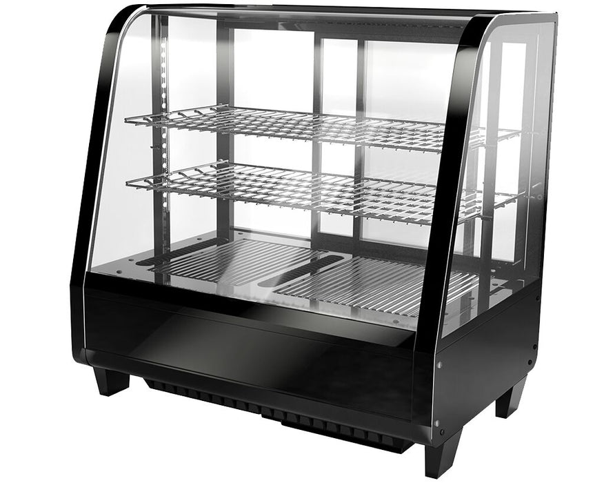 GGM Gastro koelvitrine, zwart, 100 liter