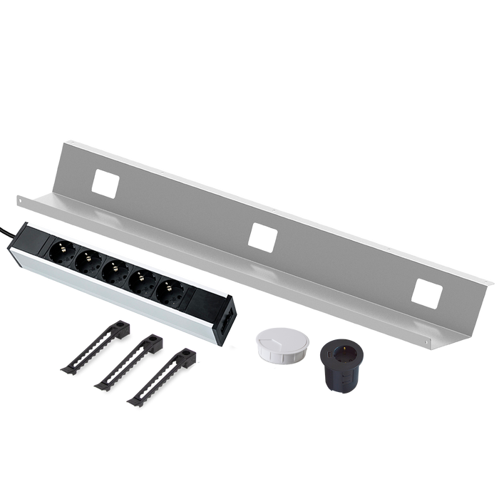 Kabelmanagementset Cleandesk Basic Premium Wit (Nieuw)