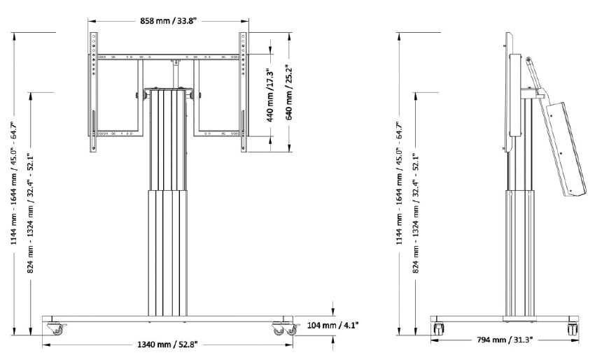 Prowise PW.1.14065.0001, 65 inch + Conen Sceta standaard
