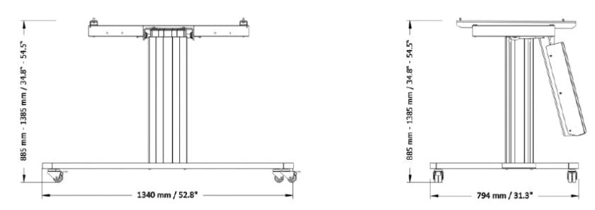 Prowise PW.1.14065.0001, 65 inch + Conen Sceta standaard