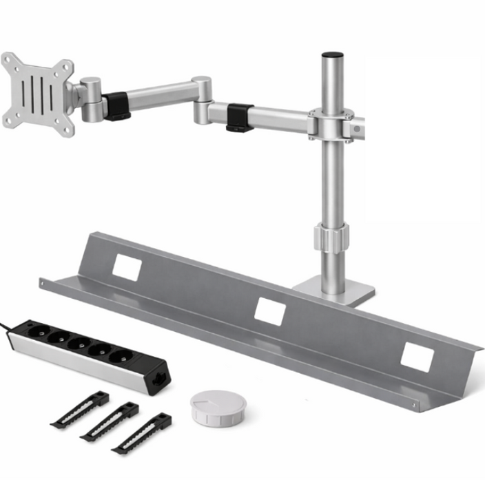 Kabelmanagementset Cleandesk Basic Pro Aluminium (Nieuw)