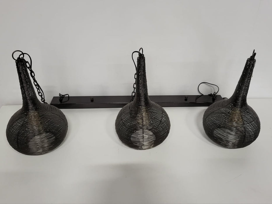Hoyz Hanglamp Wire Kegel hanglamo, nikkel, 115 x 29 cm