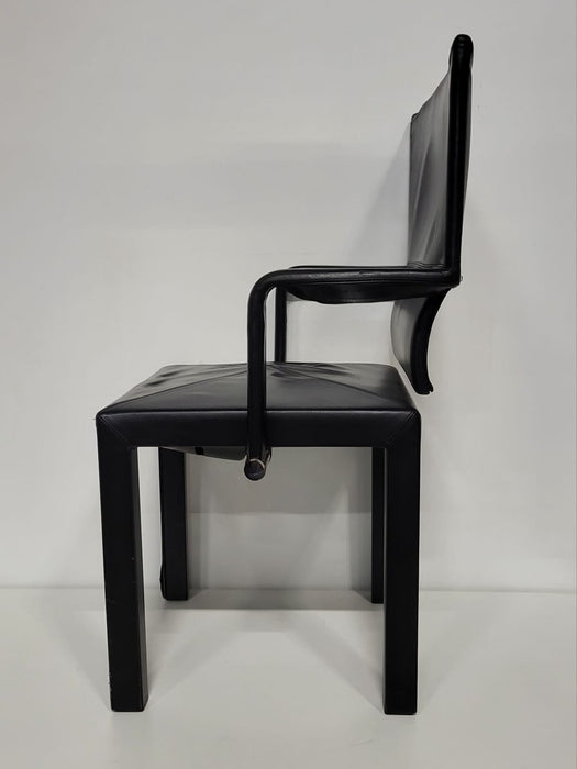B&B Arcadia by Paola Piva fauteuil, zwart leder
