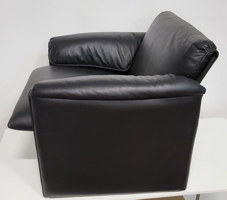 Leolux Bora Bora 3-zits design fauteuil, zwart leder