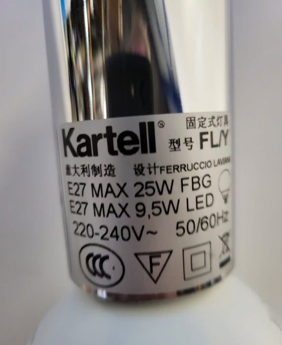 Kartell FL/Y hanglamp, transparant blauw, 53 cm ø