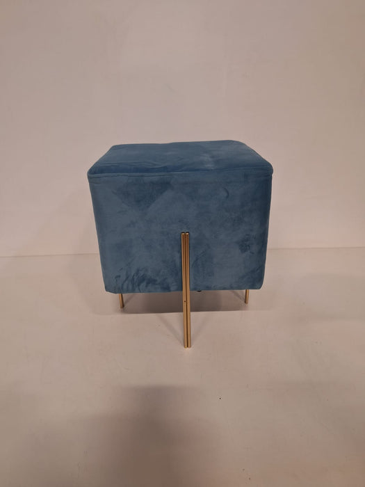 DKD Home decor voetensteun, Blauw / goud, 34 x 34 x 40 cm