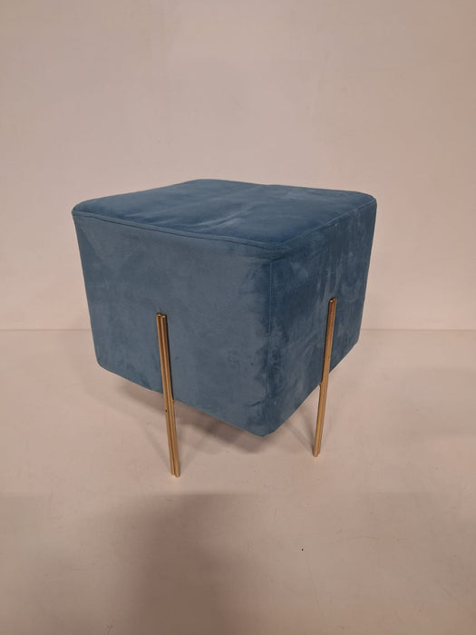 DKD Home decor voetensteun, Blauw / goud, 34 x 34 x 40 cm