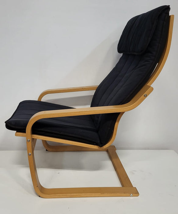 Ikea Poäng fauteuil, zwart stof