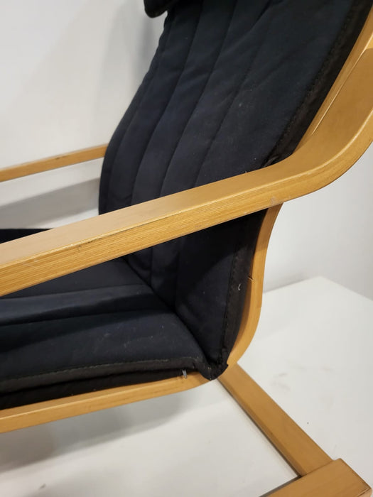 Ikea Poäng fauteuil, zwart stof