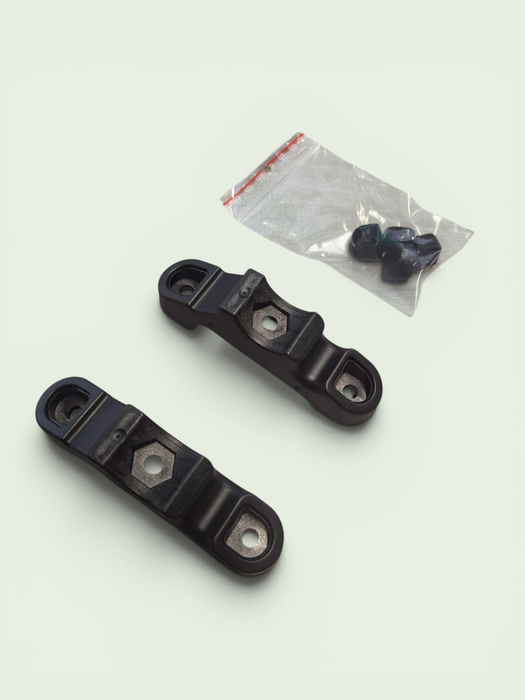 Rugrubbers Rohde & Grahl duoback zwart (Nieuw)