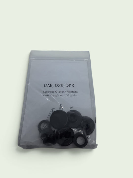 Vitra DAR voetdopjes, glad, zwart