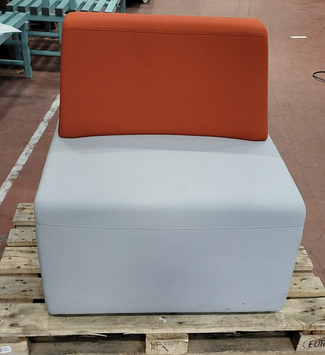 Steelcase Cube design ontvangstbank, Oranje / lichtgrijs