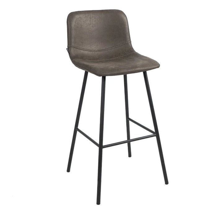 Bronx71 Denver barkruk, antraciet ecoleer