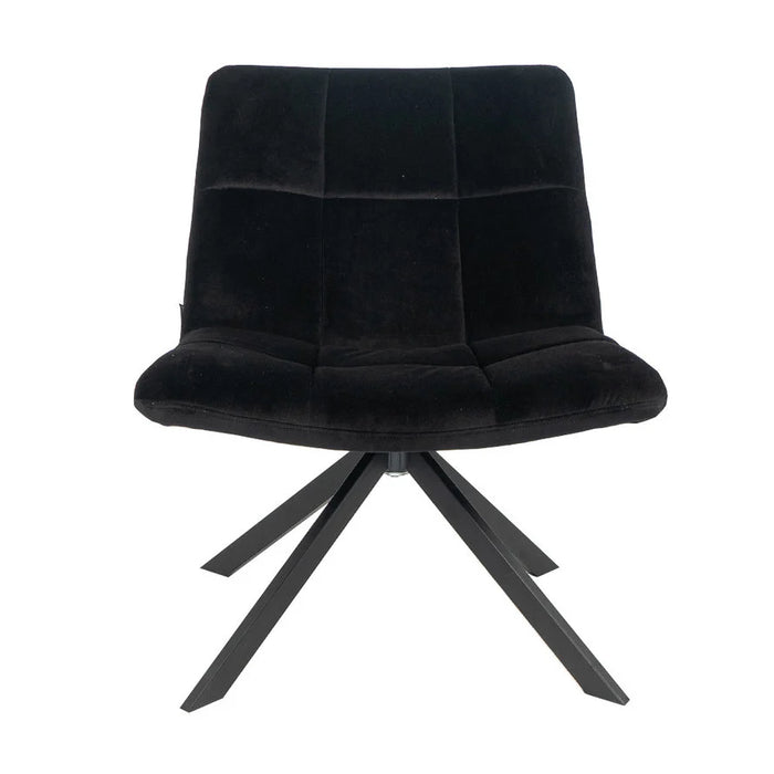 Bronx71 Phoenix draaifauteuil, zwart velvet