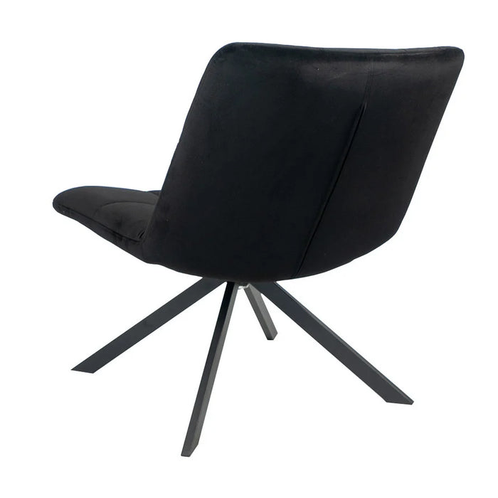 Bronx71 Phoenix draaifauteuil, zwart velvet