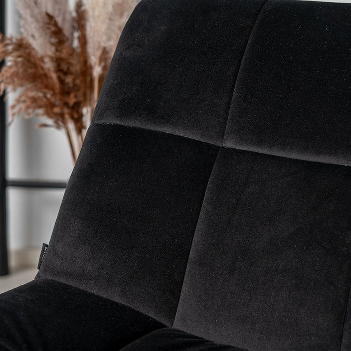 Bronx71 Phoenix draaifauteuil, zwart velvet