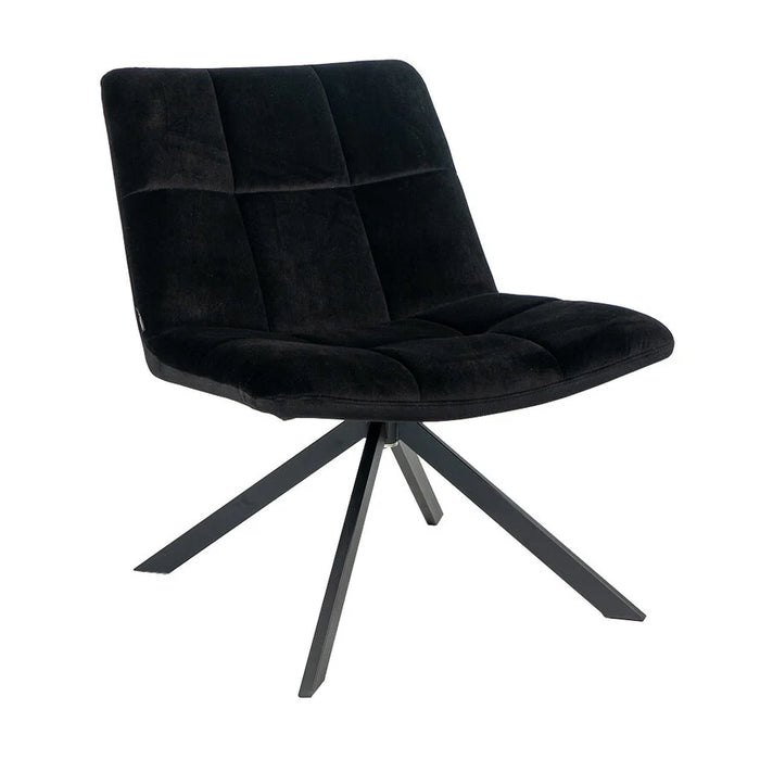 Bronx71 Phoenix draaifauteuil, zwart velvet