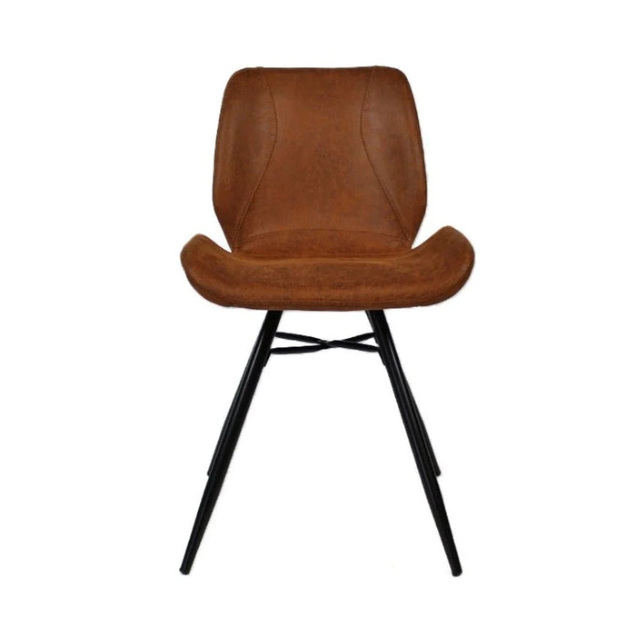 Bronx71 Jacksonville eetkamerstoel, cognac/eco-leder, 46,5 X 55 X 81,5 cm