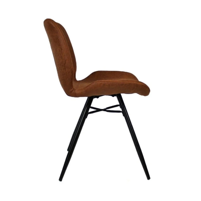 Bronx71 Jacksonville eetkamerstoel, cognac/eco-leder, 46,5 X 55 X 81,5 cm