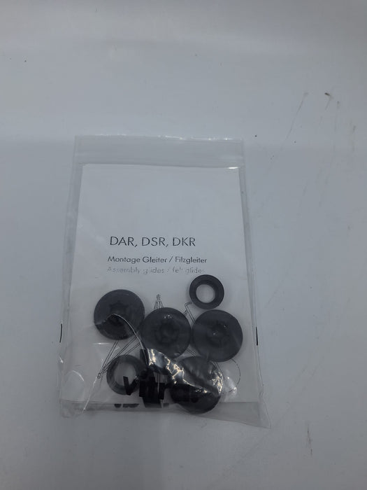 Vitra DAR voetdopjes met vloerdopje, zwart