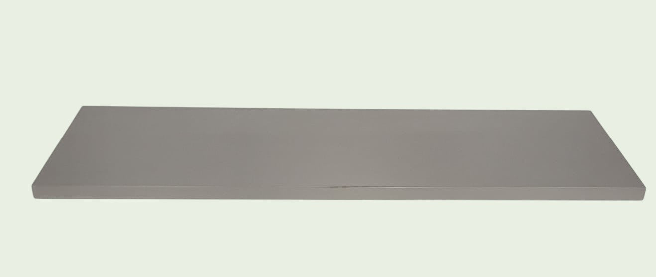 legbord, grijs staal, L x D x H 117 x 35 x 3 cm