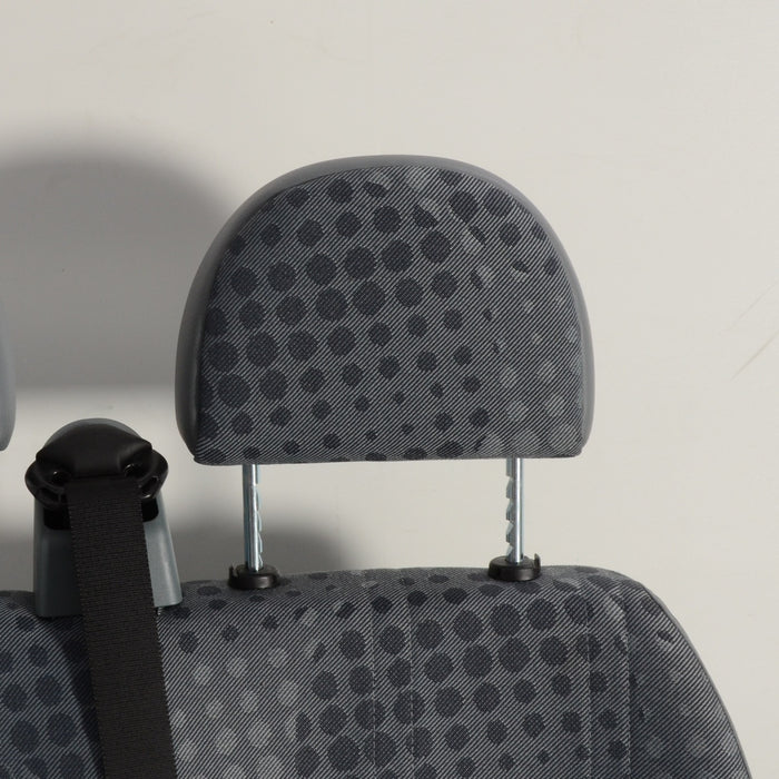 Duo autozit / werkplaats bank (Ford Transit bus), grijs, gelast op stalen balk