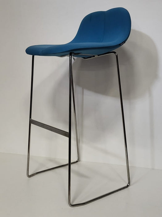 Design barkruk Offecct Duo, petrol blauw, B x D x H 50 x 50 x 98 cm