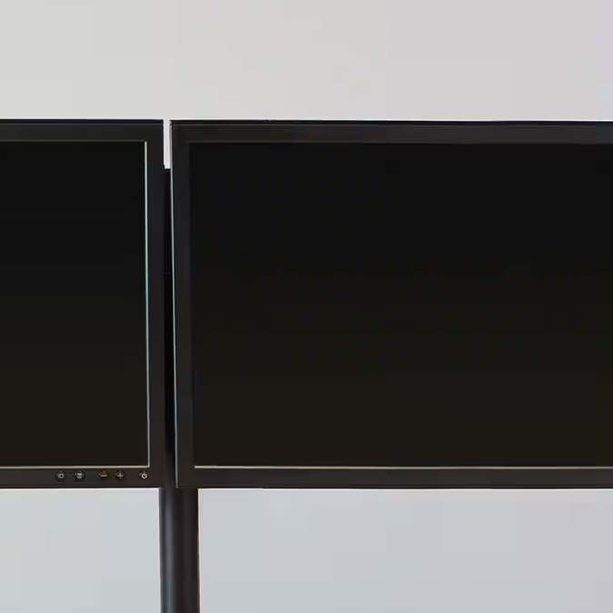 ACT AC8302 dubbele monitorarm, zwart