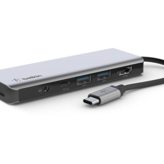 Belkin AVC 009 Multiport Adapter, zilver