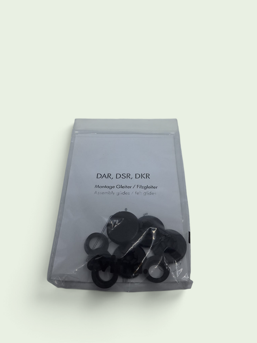 Vitra DAR voetdopjes, glad, zwart