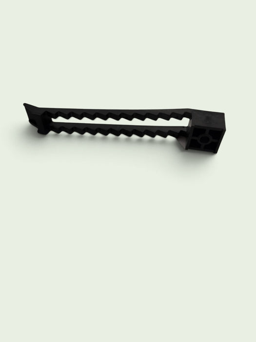 Kabelklem enkel, zwart kunststof, 11 cm lang.