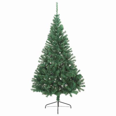 VidaXL kunstkerstboom, groen PVC, 210 cm hoog, half