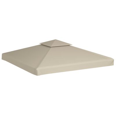 VidaXl Vervangend tentdoek prieel, beige, 3 x 3 meter
